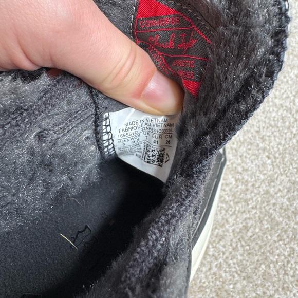 Converse Run star Hike black platform canvas sneaker w9.5/m6 - Picture 9 of 9